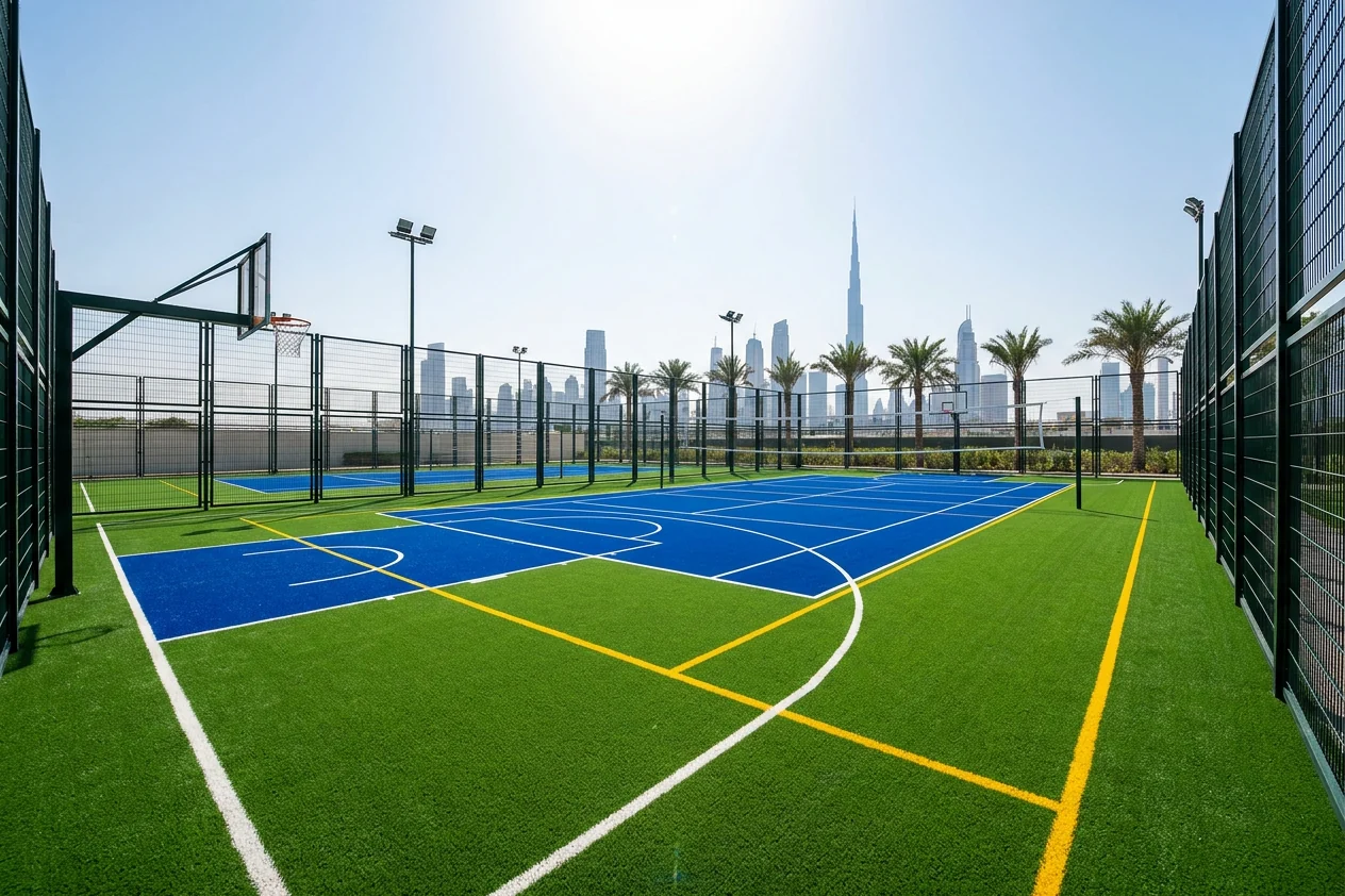 Multi-use games court turf in Dubai